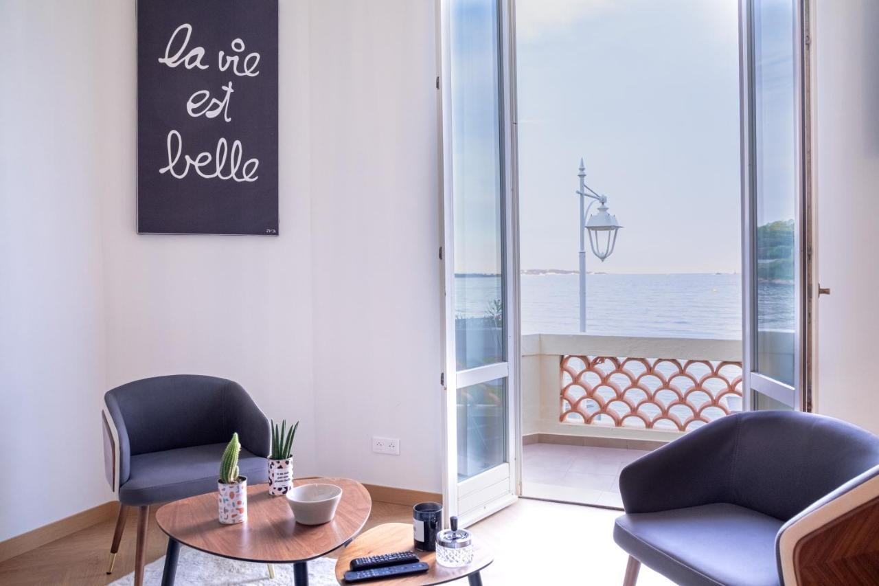 " Nid D'Amour " Evasion De Reve - Pieds Dans L'Eau Face A La Mer Cannes Kültér fotó